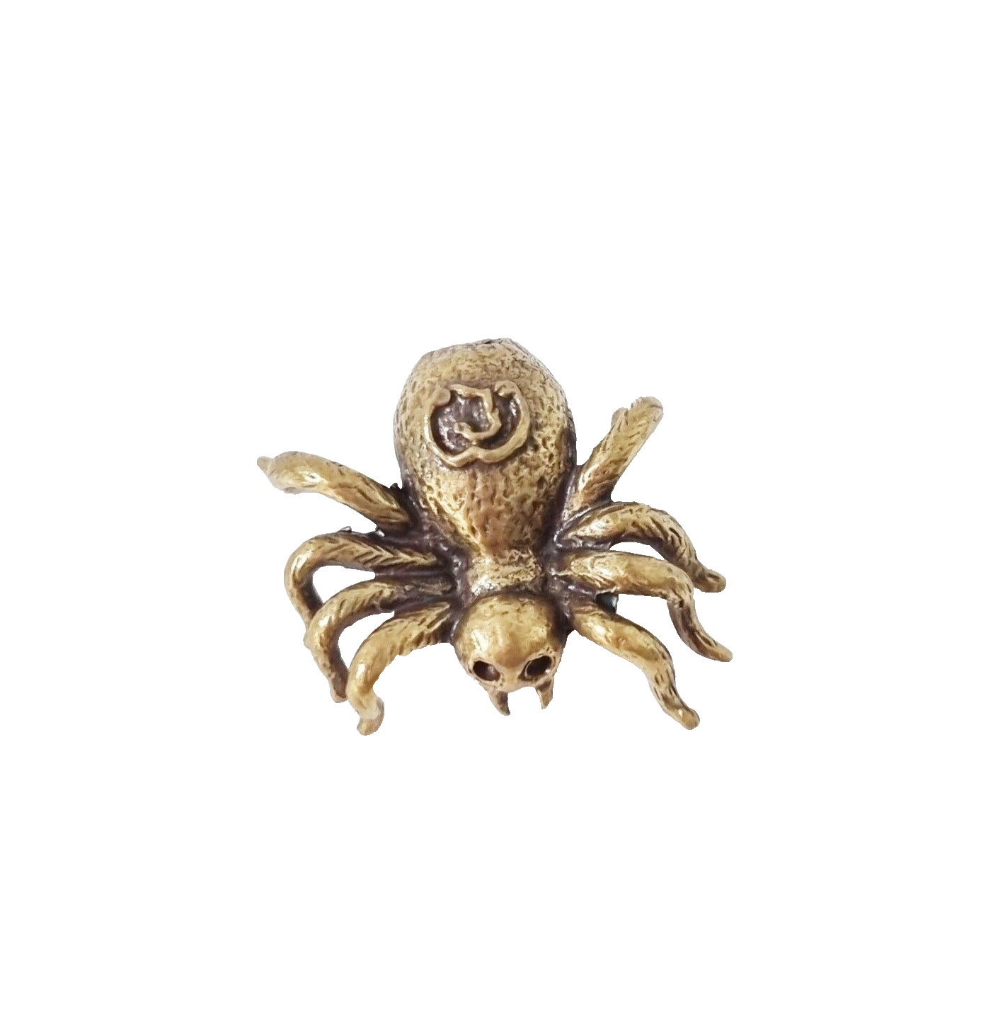1 x Gold Mini Spider Figurine Insect Animal Decor Halloween Collect Model Carry