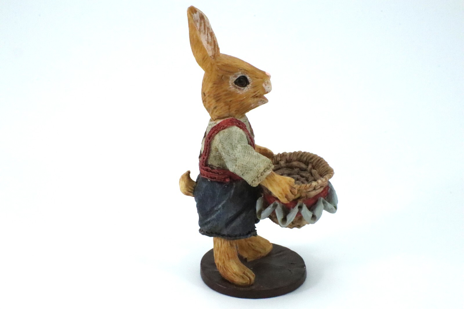 Key Point RABBIT Bunny Figurine with Large Basket