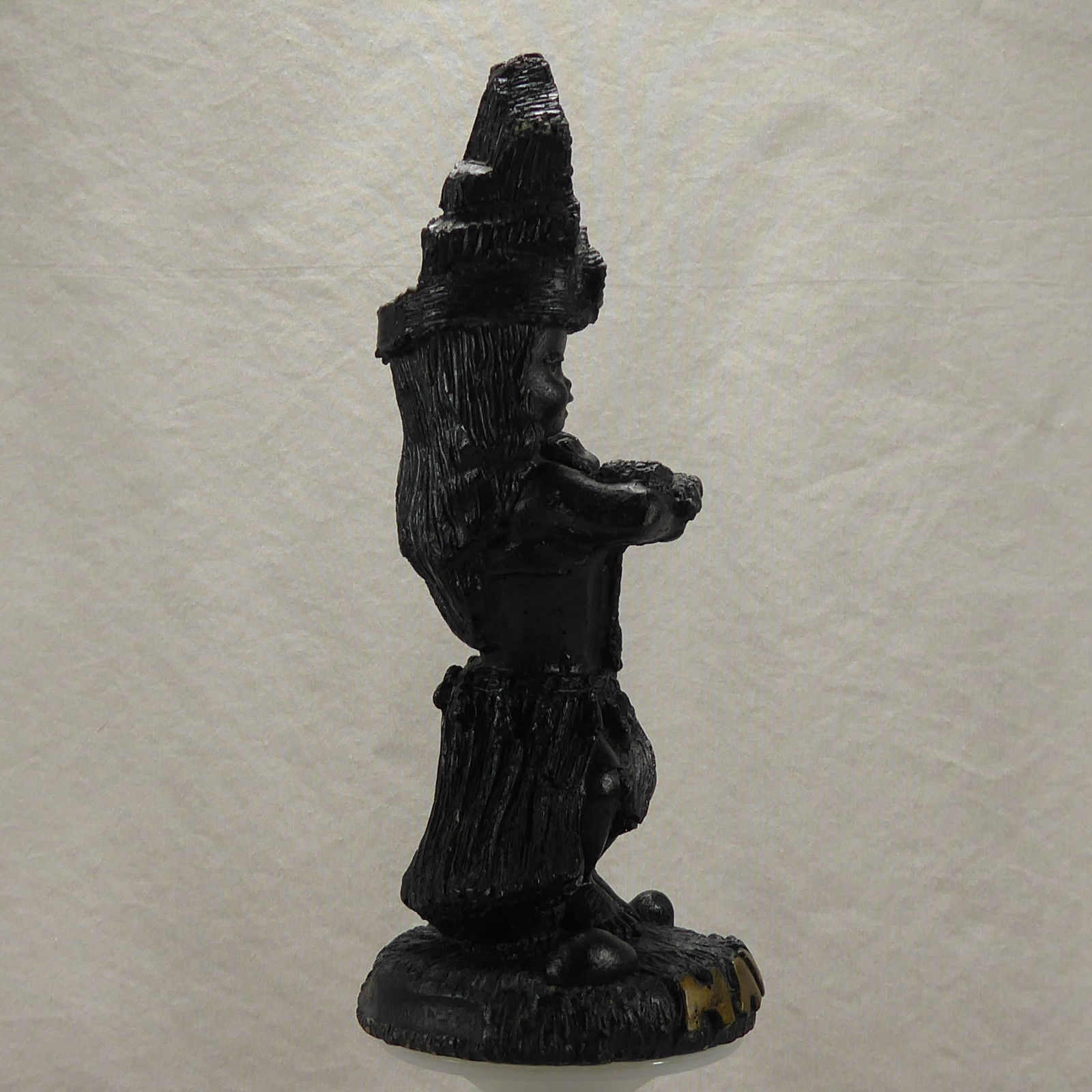 VTG Hawaiian Souvenir 6.5″ Lava Figurine Hula Dancer Dancing Girl Maiden Hawaii
