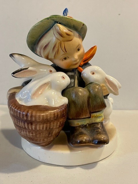 Hummel “Playmates” Boy with Bunnies Figurine TML#2 #58/0. 1950-1959. $165.00