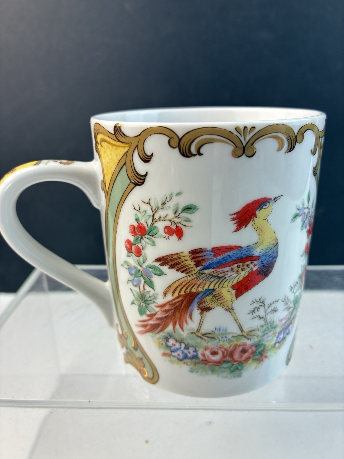 2 Late 20th Century Decorative Ceramic Mugs, Adrea Sadek, Preservation Society