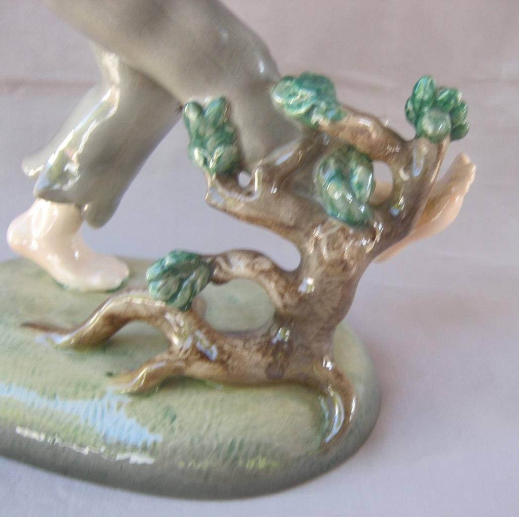Vintage Keramos Dakon Porcelain Walking Vagabond Boy Figurine Vienna Austria