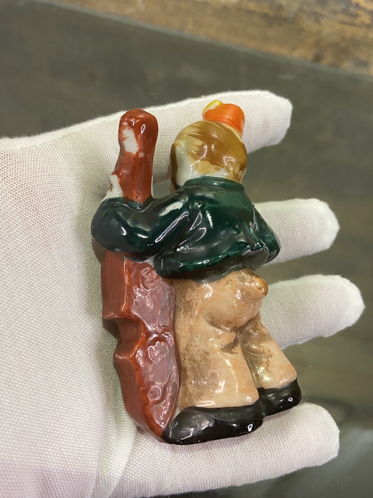 Ceramic Monkeys Playing Instruments Japan Five Total