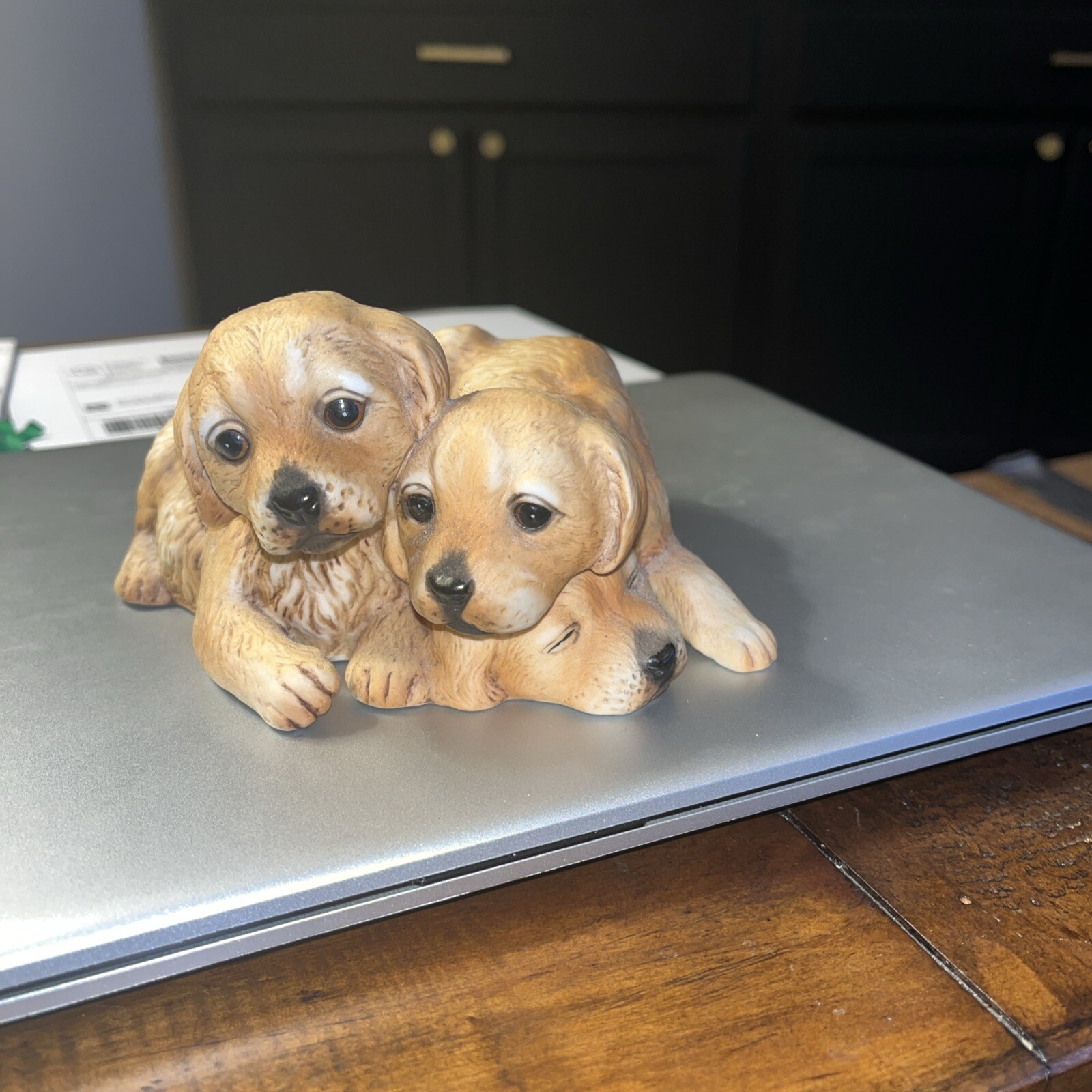 Vintage Homco Golden Retrievers Pup Figurine Dog Puppy Labs