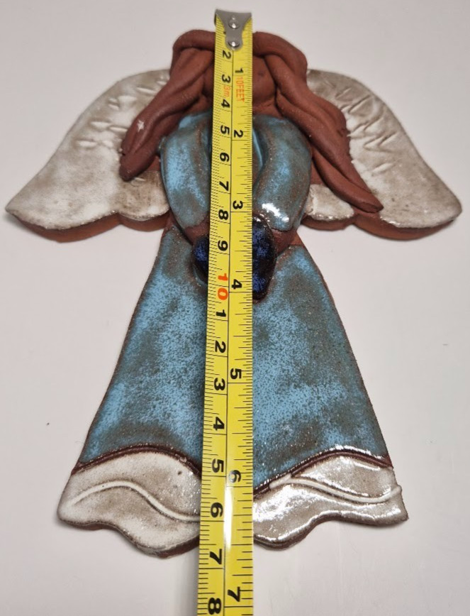 Handmade ceramic angel wall hanging