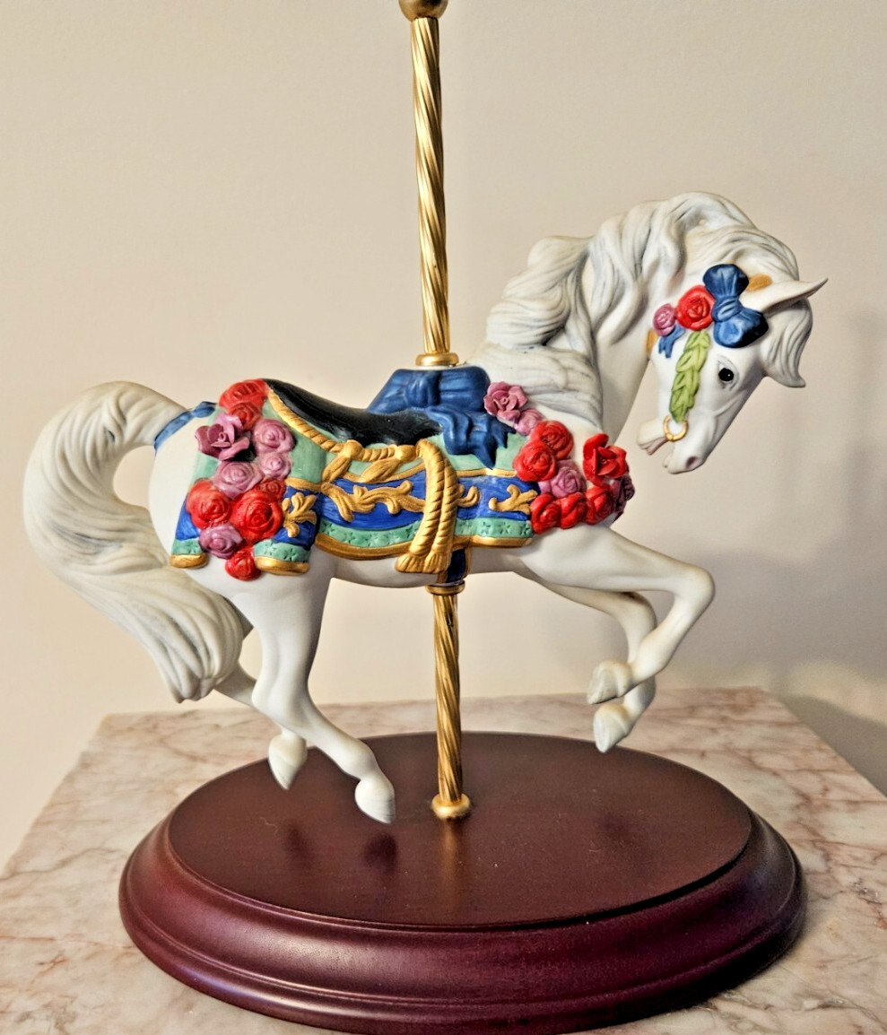 FRANKLIN MINT Carousel Enchantment Horse Porcelain Figurine Lynn Lupetti 1998