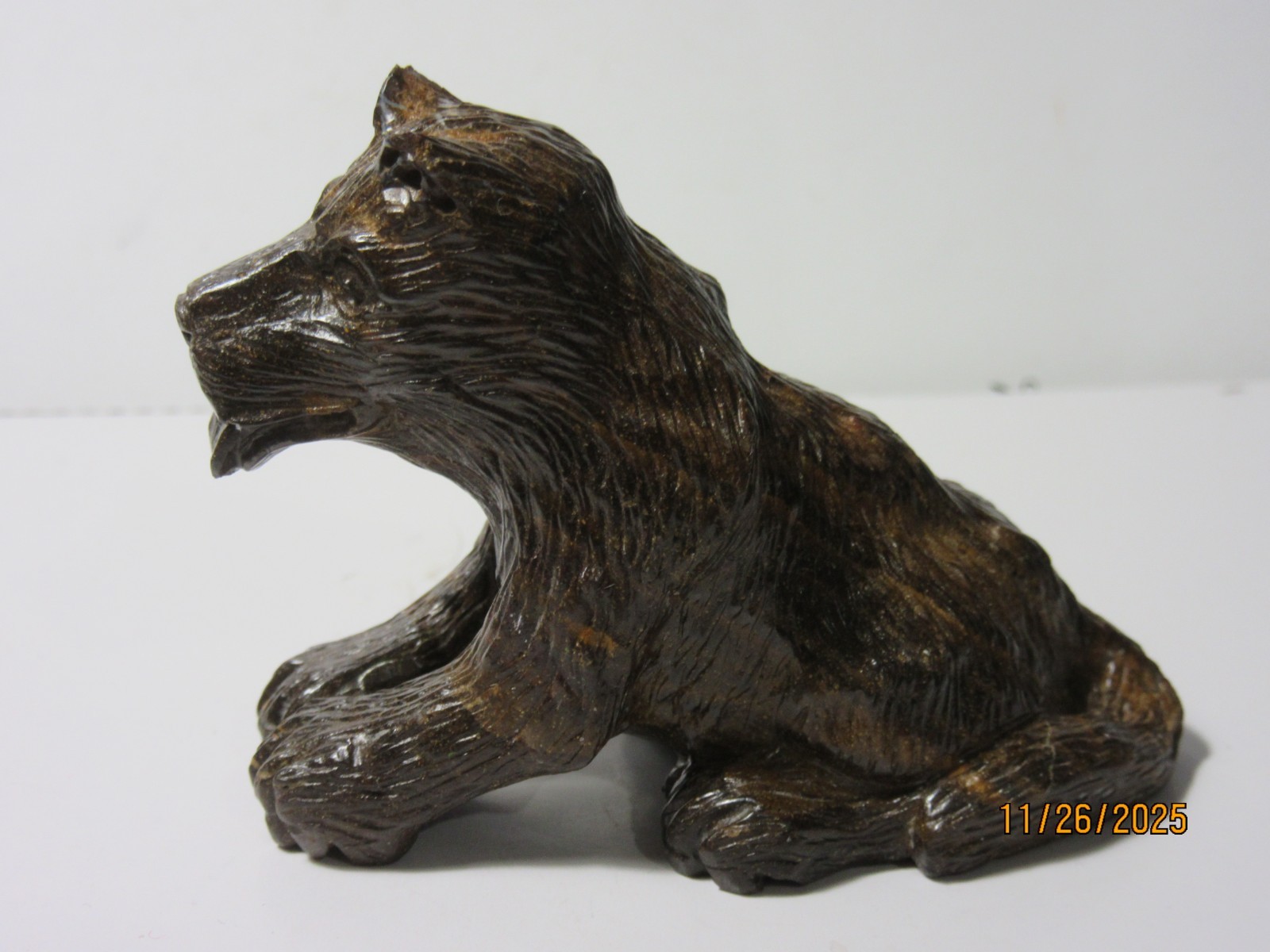 TigerIron Tigereye Hand Carved Canine Dog 2 5/8″ Figurine Collectible TEHCDC-19s