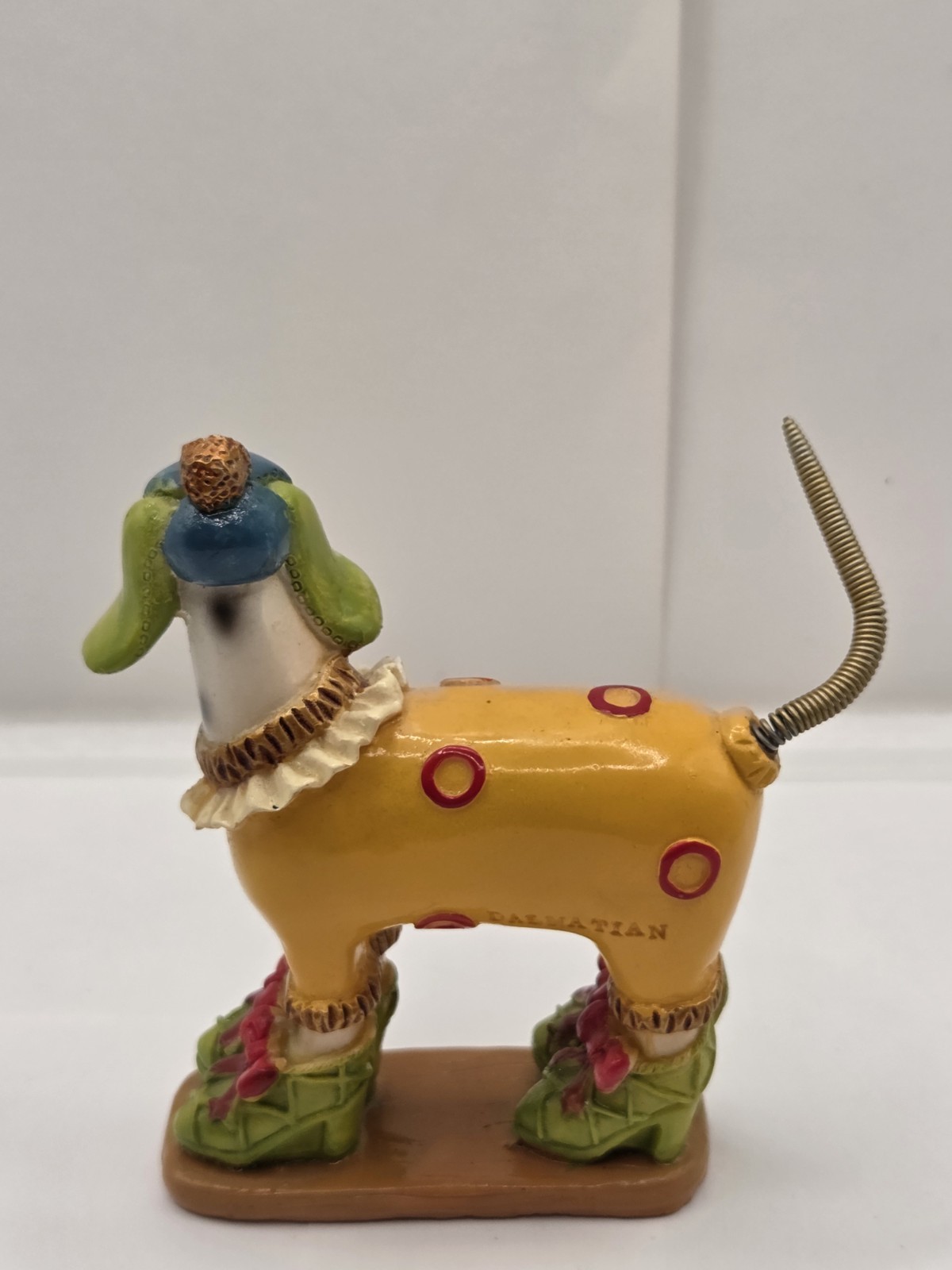 Polystone Brite Circus Dog Sculpture Multicolored Vtg Dog