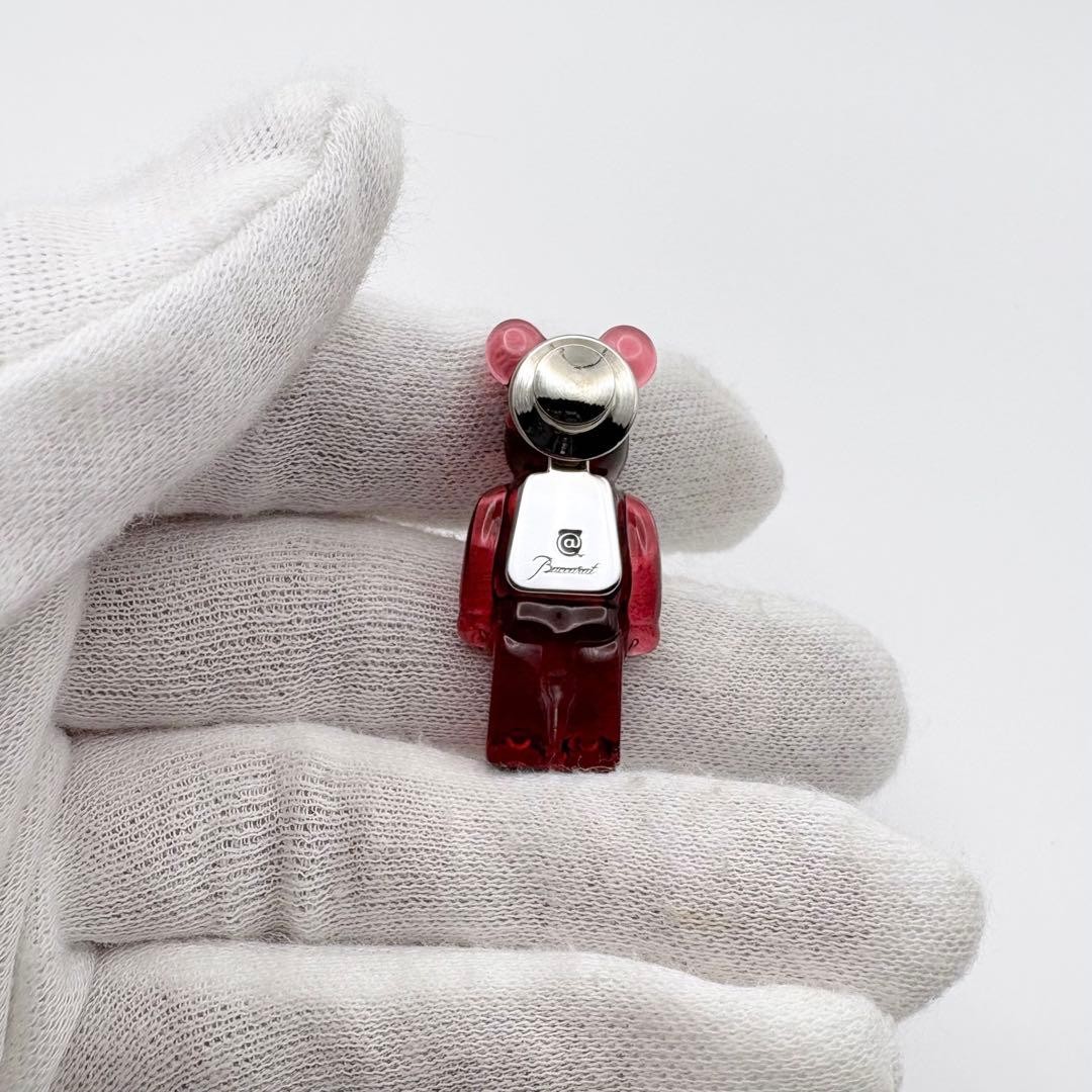 Baccarat x Bearbrick pin brooch red rare very good condition