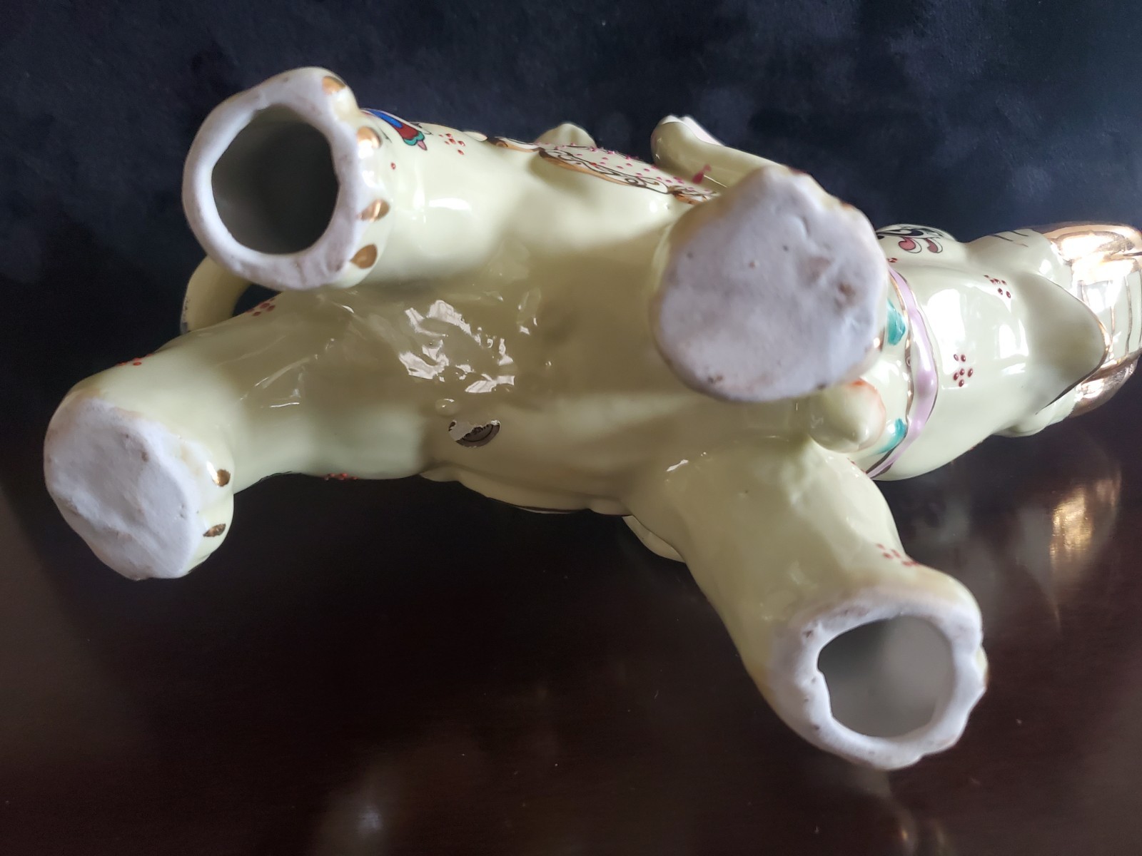 ORIENTAL PORCELAIN ELEPHANTS PLAYING INSTRUMENTS