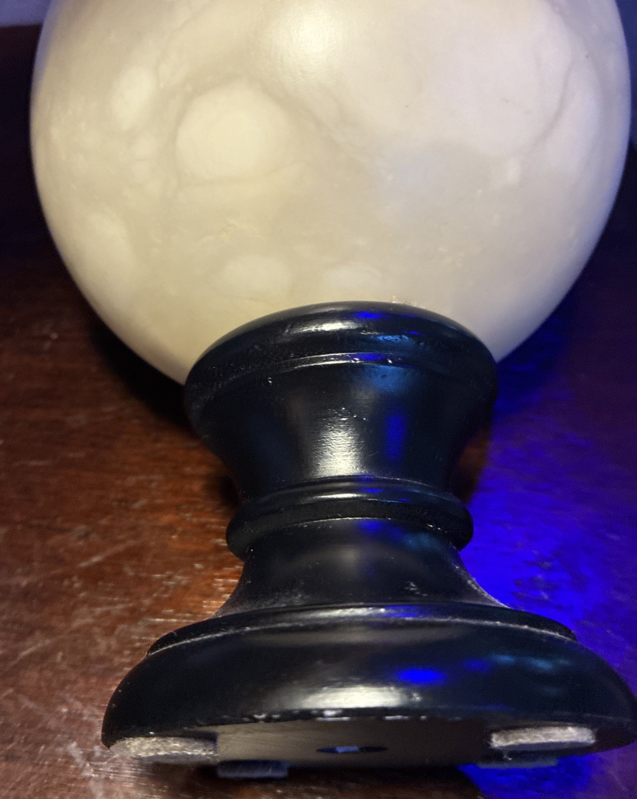Rare Alabaster Modern Art on Black Pedestal