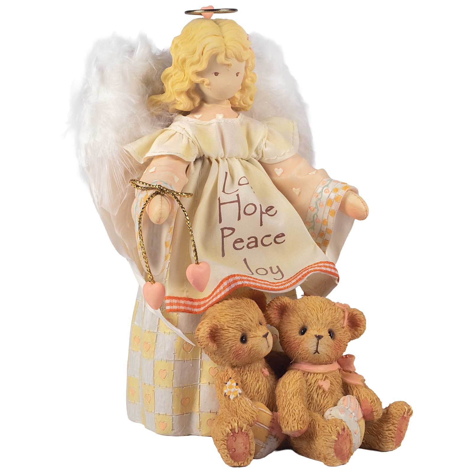 Cherished Teddies Love Hope Peace Joy Angel with Bears Figurine 0000976 2004 New