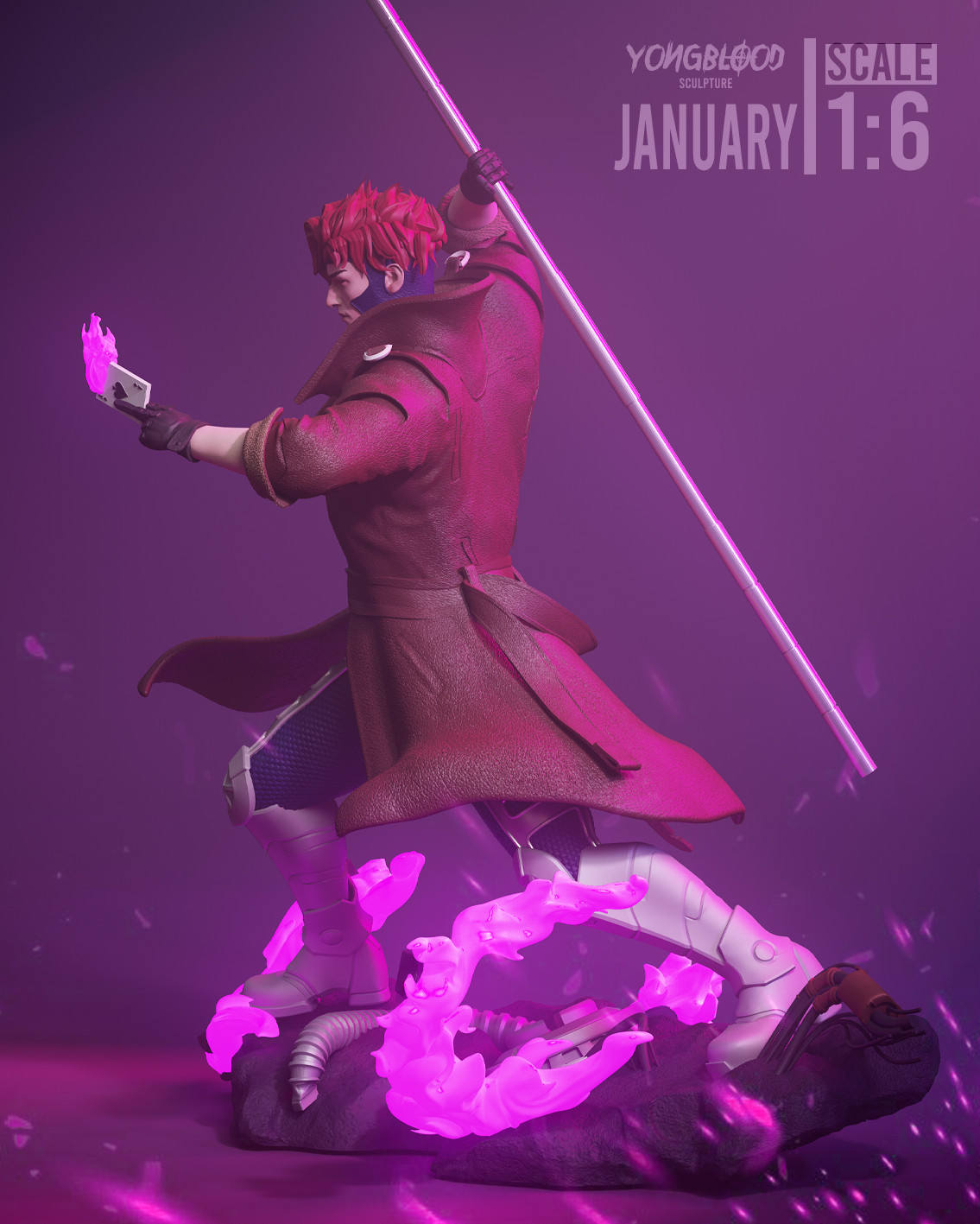 Gambit | Marvel X‑Men | UNPAINTED | 1/6 Scale Resin Kit