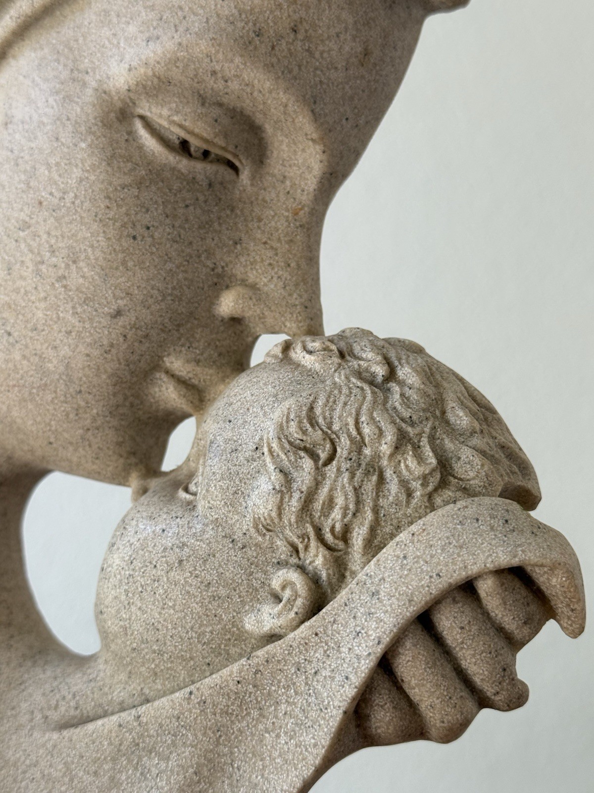 mother and child kissing sculpture | baby nursery
