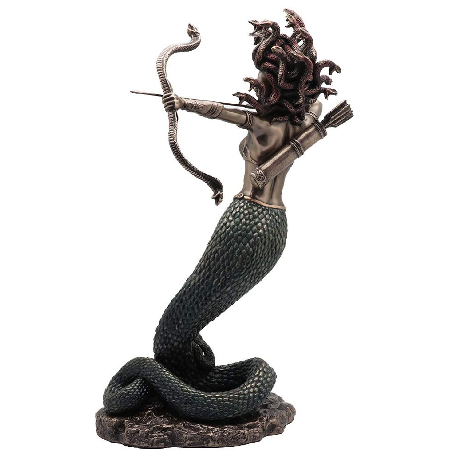 Veronese Design 14 1/8 Inch Furious Medusa Shooting Arrow Resin Statue Bronze…
