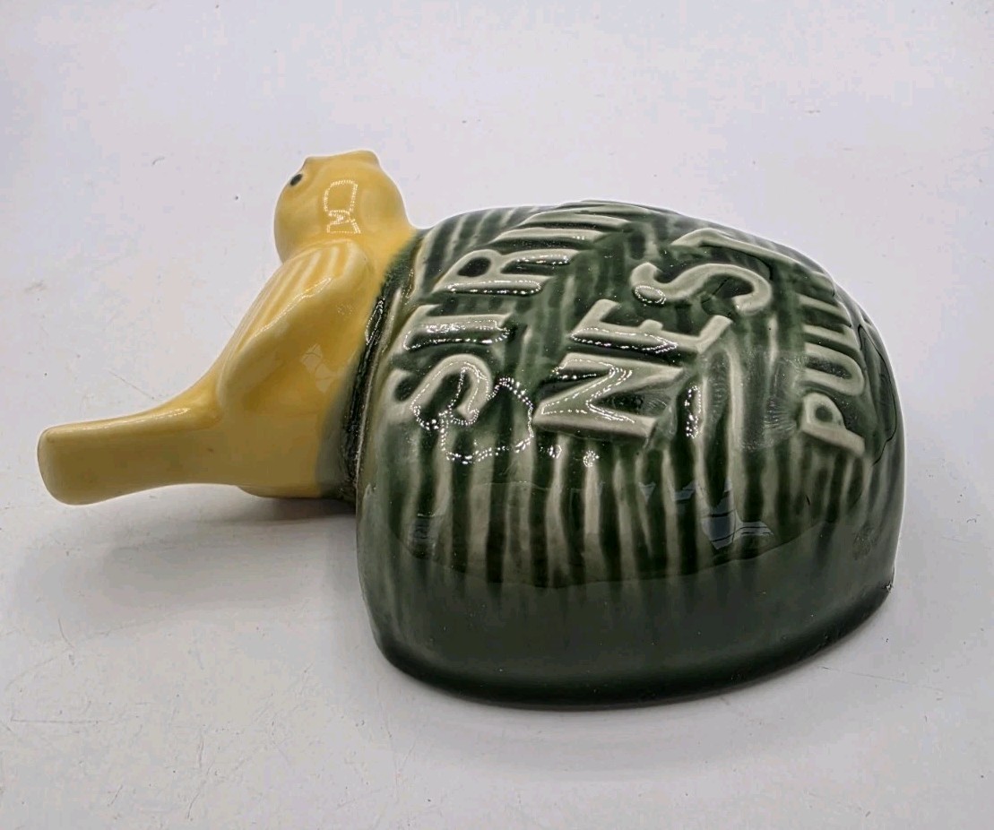 Vintage Ceramic String Nest Pull Yellow Bird Hanging String Holder Wall Mount