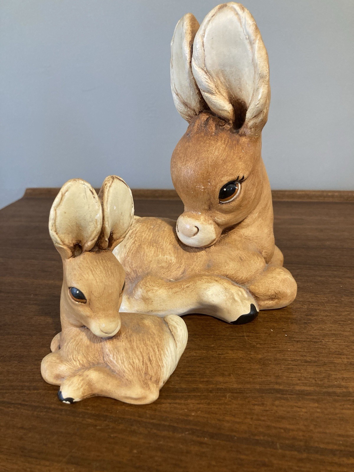 Vintage FAWN Mom & Bambi Deer Baby MOORCRAFT Tinkerware England Figurine