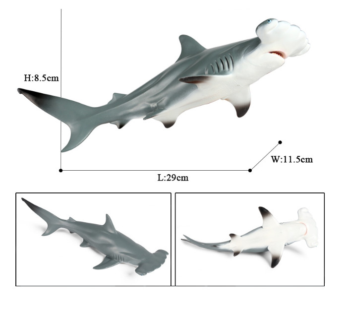11.4″ / 29cm Hammerhead Shark Fish PVC Toy Ocean Sea Animal Figure Kids Gift