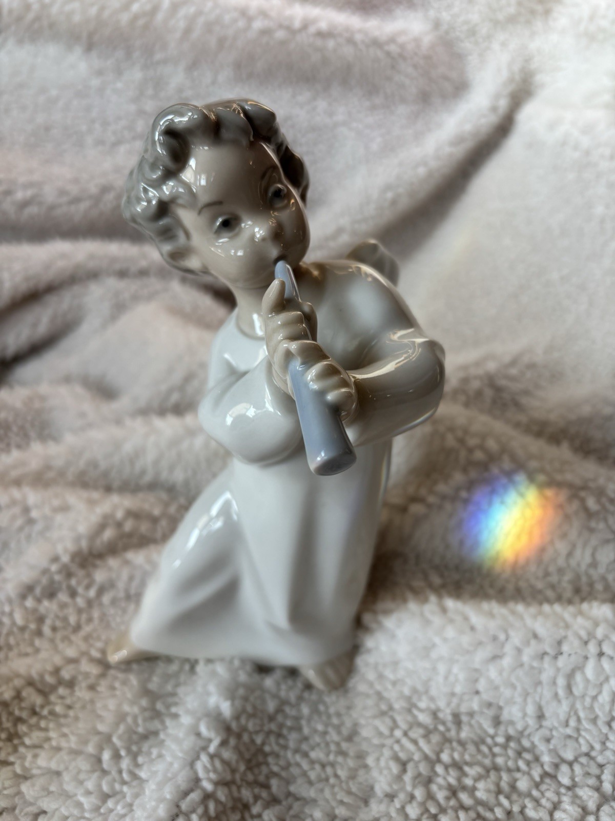 VINTAGE 1977 Lladro Angel With Flute Figurine 01004540 *FREE SHIPPING*
