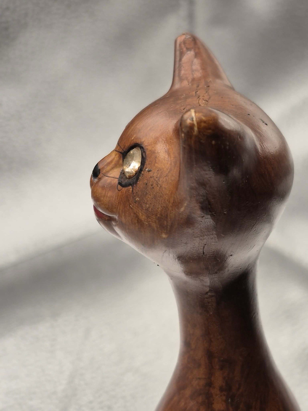 Cute & Kitschy MCM Long Neck Celluloid Cat & Poodle Dog Retro Midcentury Statues