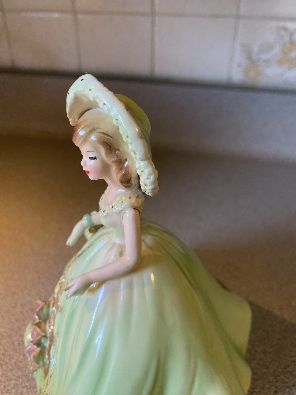 Vintage Josef Originals Porcelain Lady Music Box Figurine “ Come To The Cabaret”