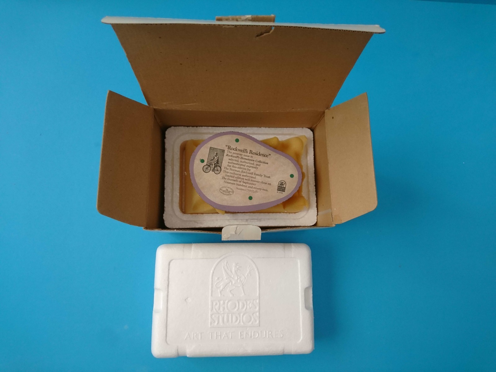 NORMAN ROCKWELL’S HOME TOWN RESIDENCE – RHODES STUDIOS IN ORIGINAL BOX