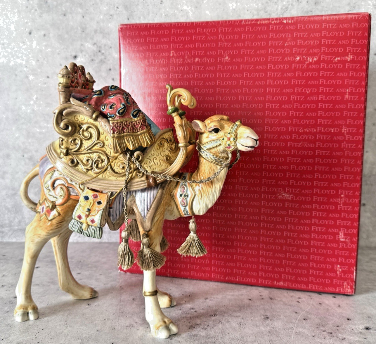 Fitz & Floyd Nativity Camel Babylonian Standing 11.5″ 19/206 In Box MINT