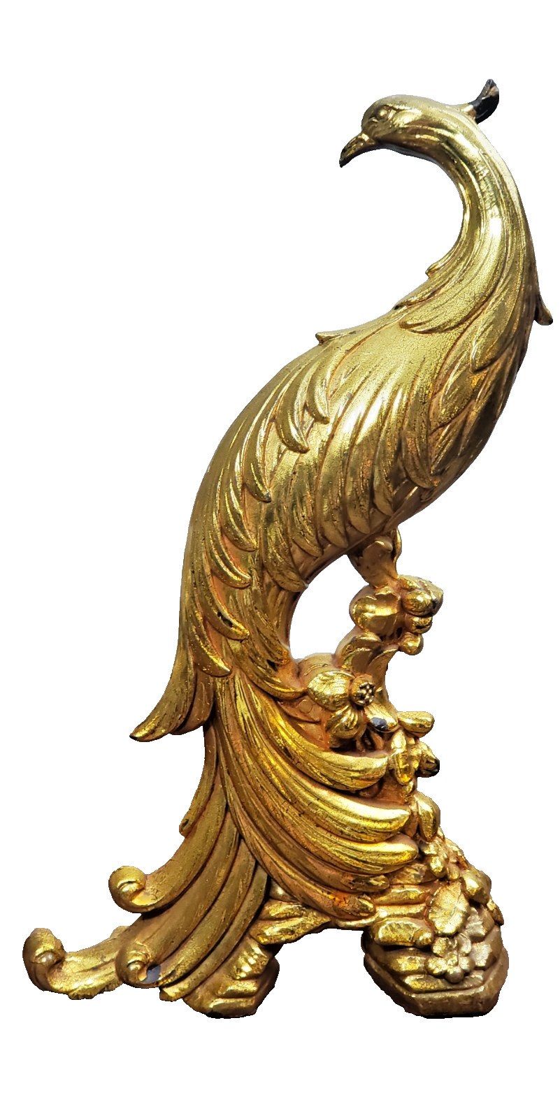 Vintage Syroco Gold Peacock Bird Figurines – Pair (Hollywood Regency) USA