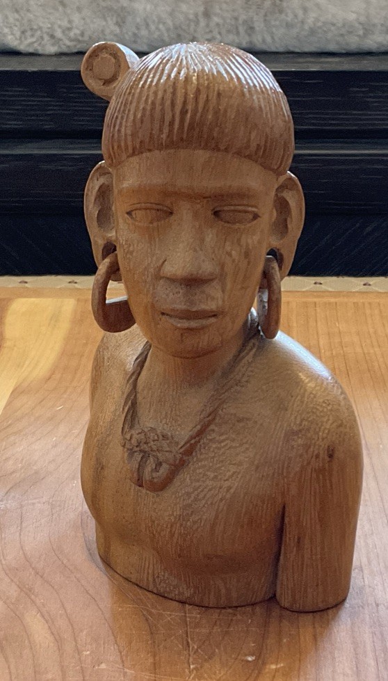 Vintage Philippines Hand-Carved Wood Igorot Man 5”