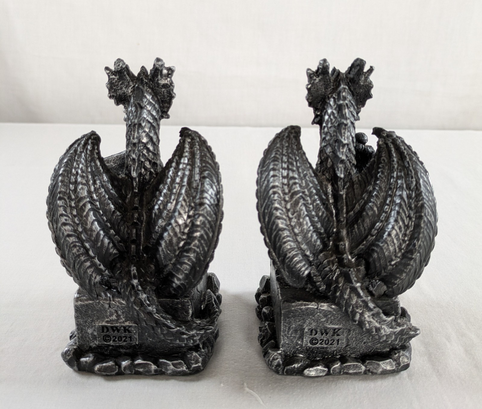 Medieval Dragon Guardian Figurines 2021 Set of 2 Guarded by Dragons Slay Demons