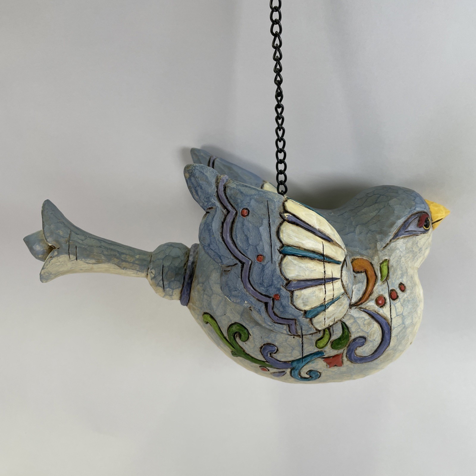 Jim Shore 2005 Heartwood Creek Hanging Blue Bird Birdhouse 4005276