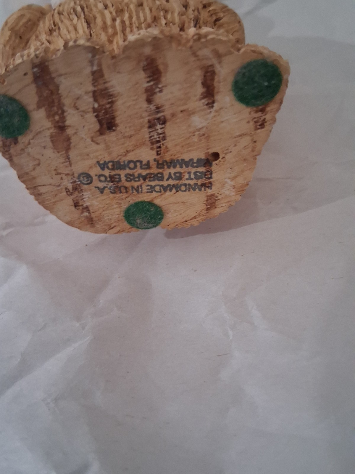 Handcrafted Dentist Bear Figurine with Toothbrush & DDS Tag
