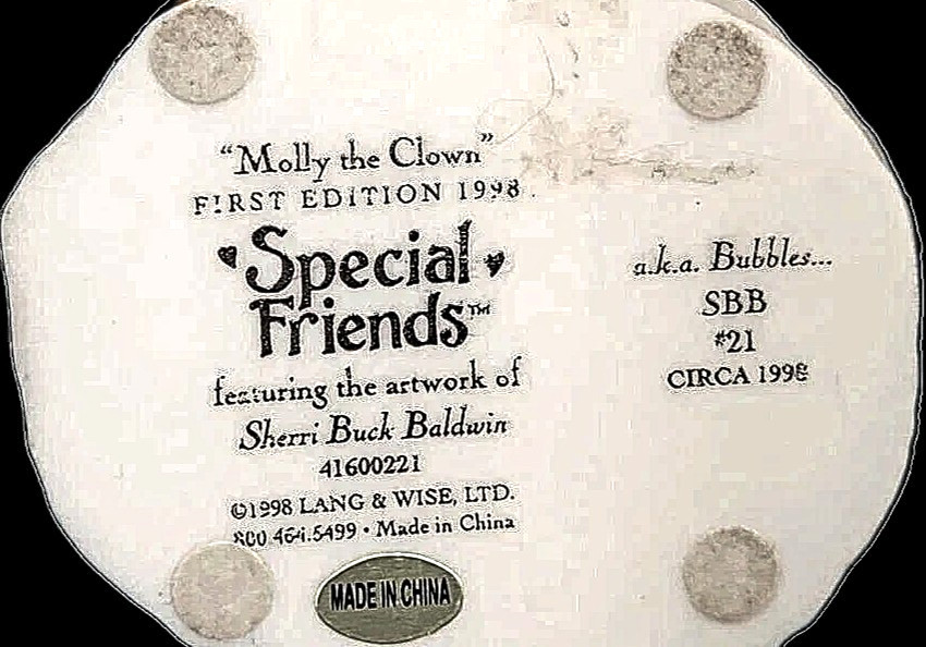Vintage Lang and Wise Figurine “Molly the Clown” 1998 Sherri Buck Baldwin Artist