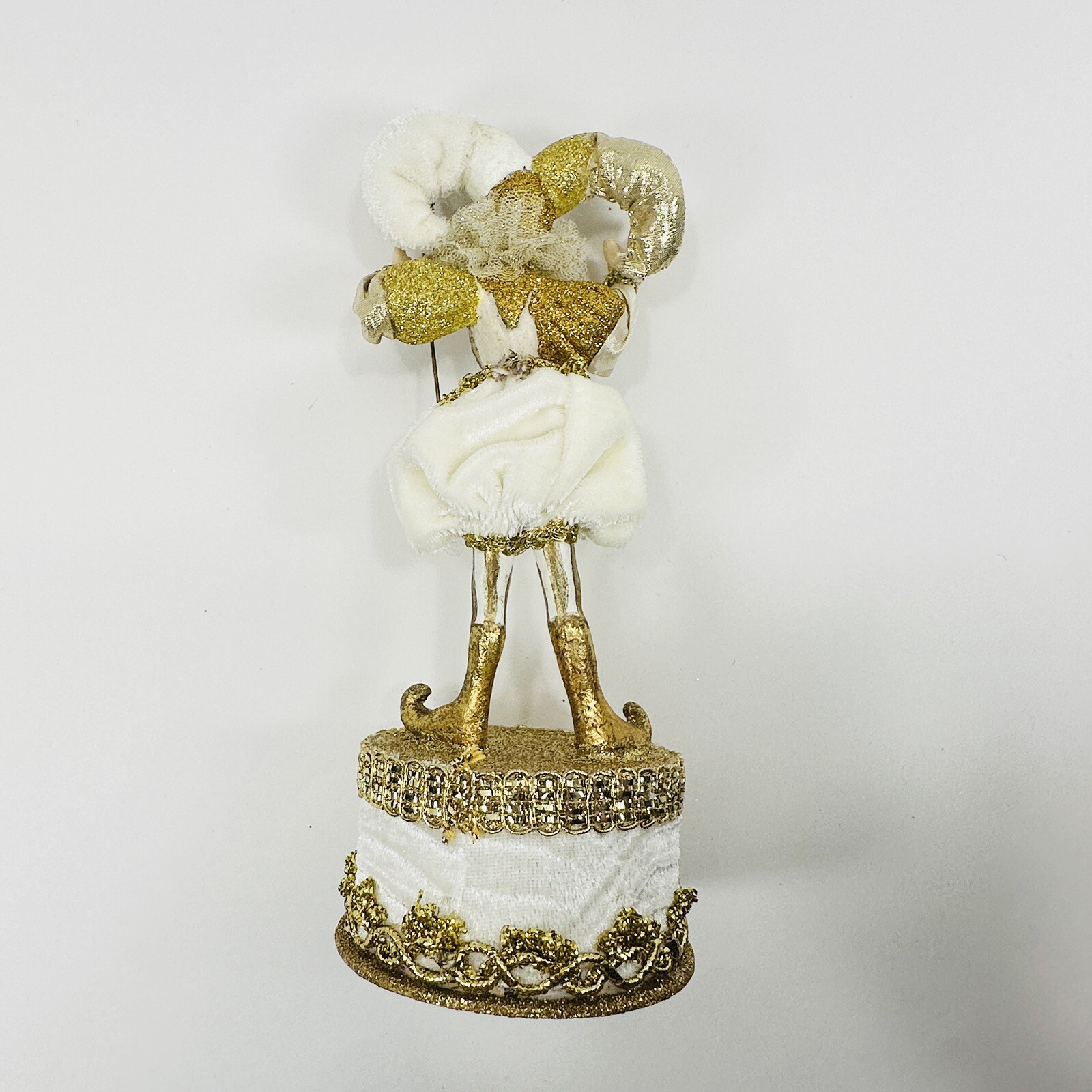 Katherine’s Collection at Silver Lake Gold & Ivory Jester on Round Trinket Box