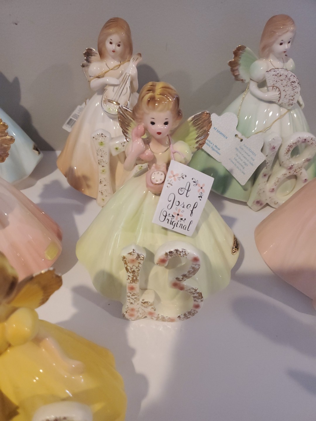 Vintage Josef Originals Birthday Girls Figurines Years 1-16 All Tags Except #2