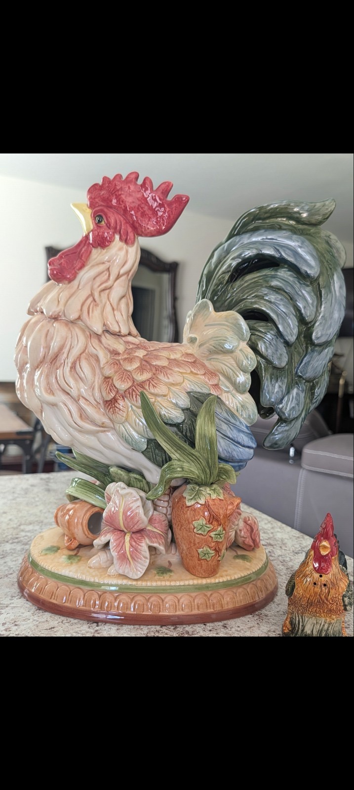 Fitz and Floyd Classics Mediterraneo Rooster Figurines Set of 3 Ceramic
