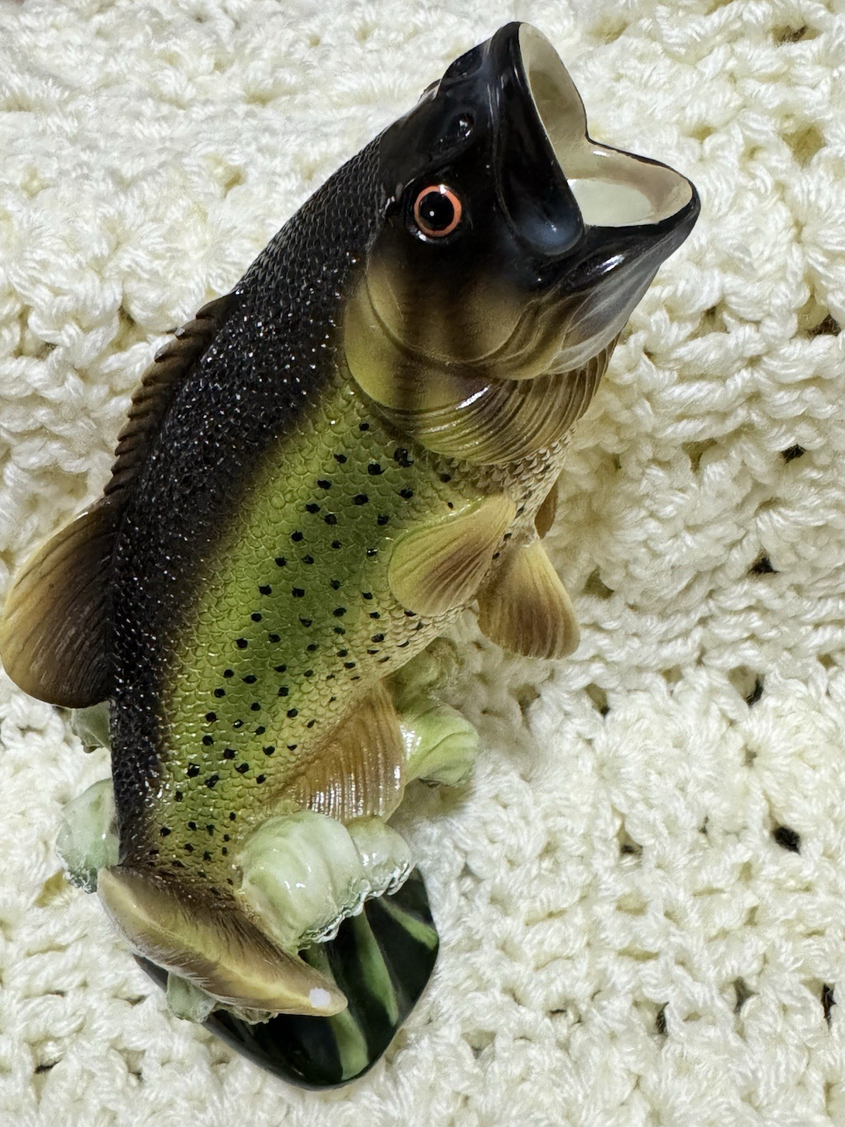 LifeSymbols Bass Hand-Painted Ceramic Fish Figurine 2000
