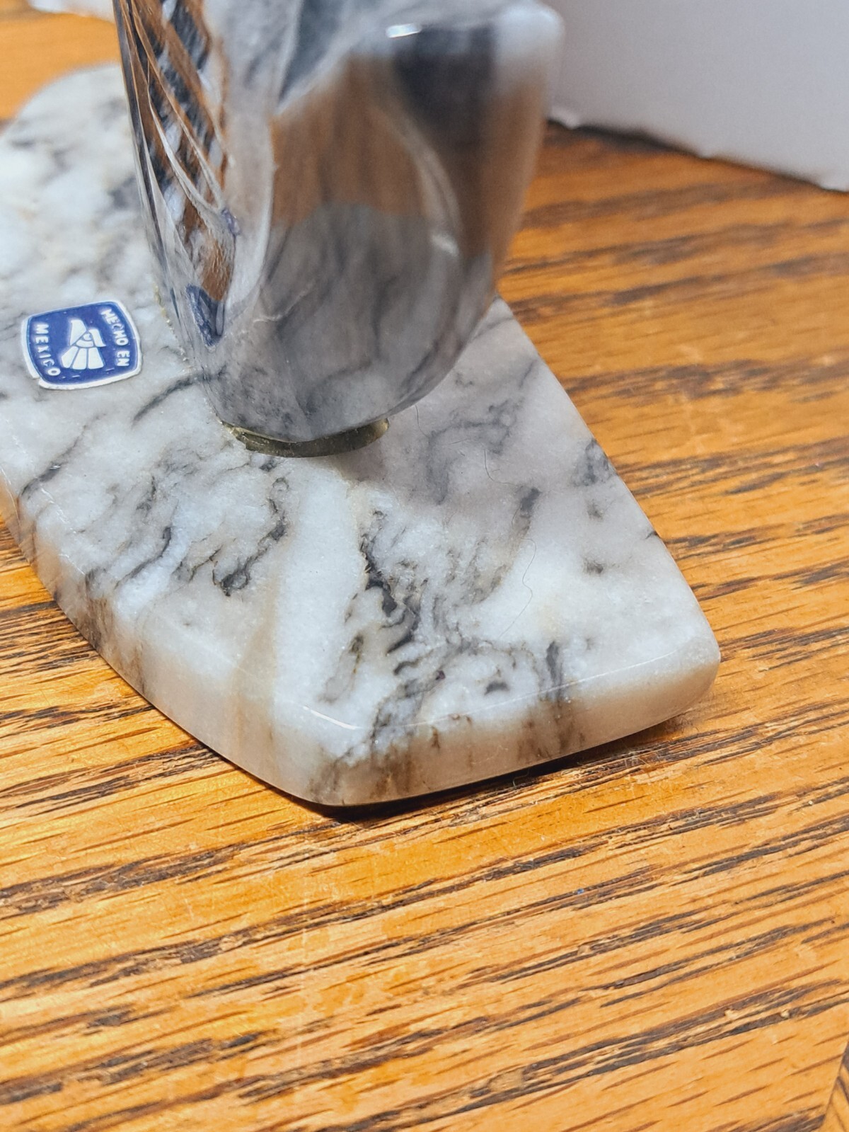 Black & Gray Marble Sculpture Of Mother & Child 6.5” High
