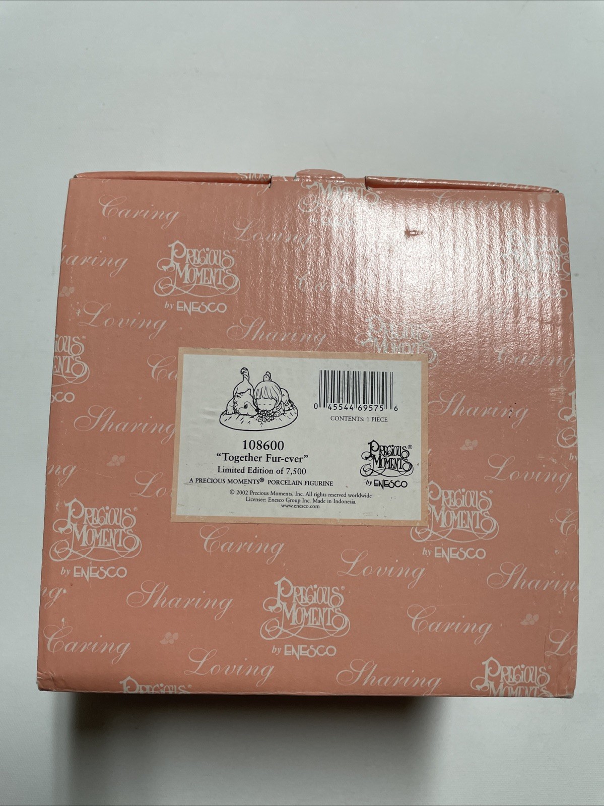 Precious Moments 108600 “Together Fur-Ever” Limited Edition 1 Of 7500 2002 R1