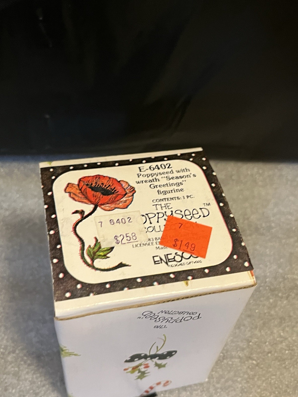 Vintage Enesco The Poppyseed Collection – Girl with Christmas Wreath
