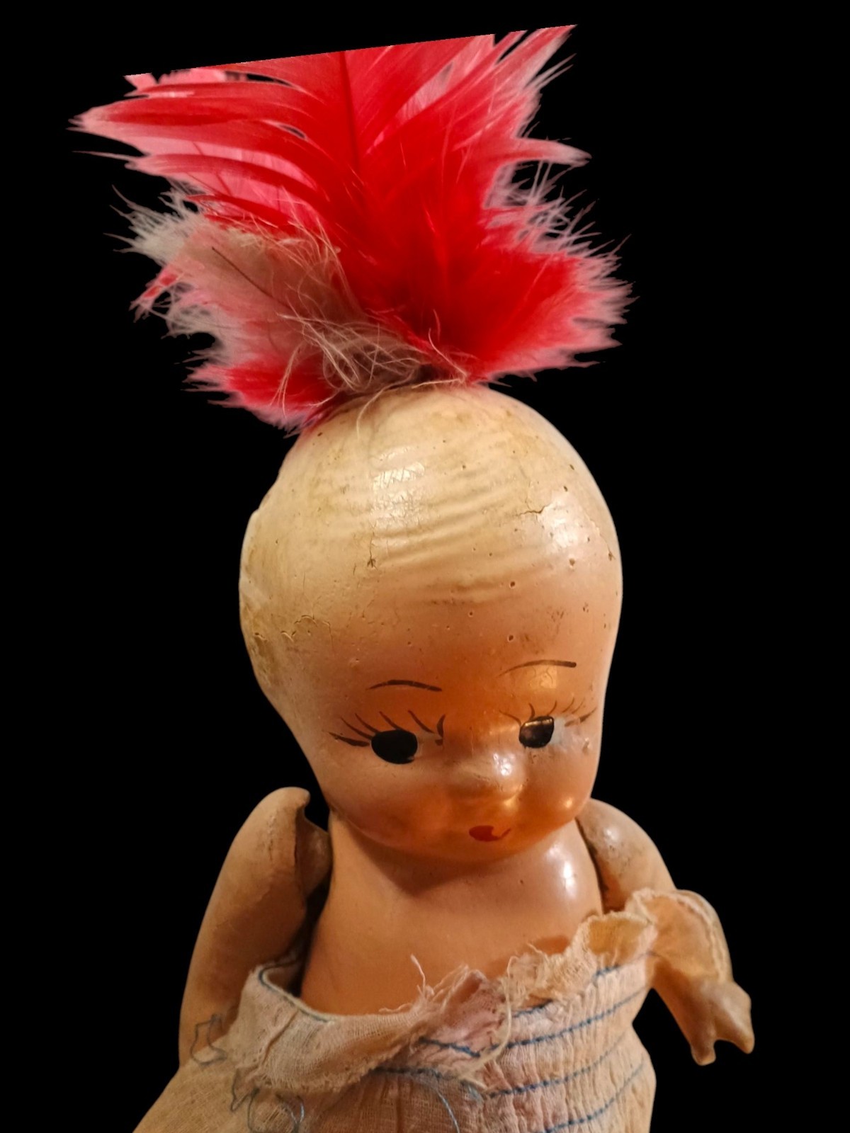 Antique Composition Kewpie Doll Toy Statue Figure 8″ Vintage