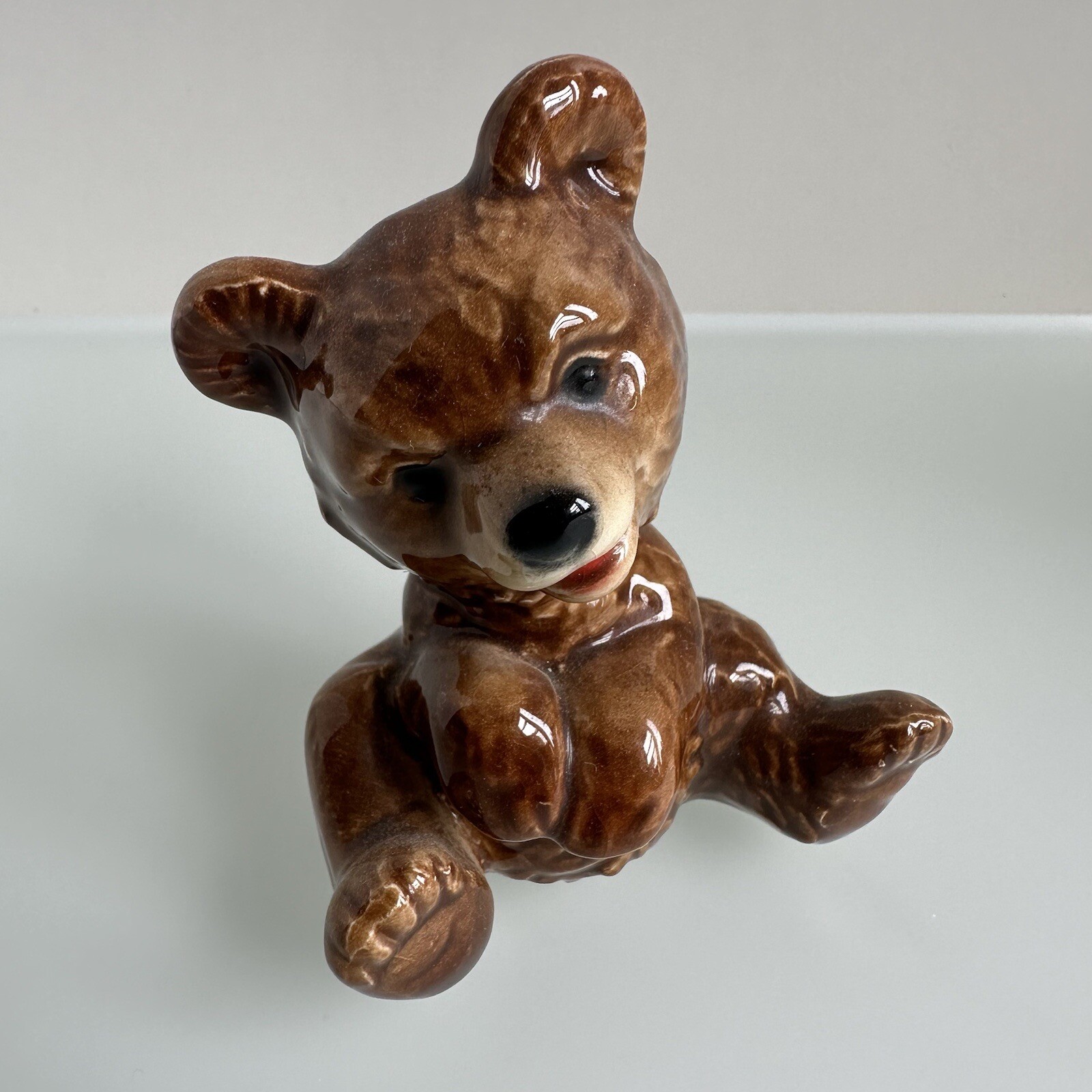Vintage Goebel Brown Teddy Bear – Ceramic Figurine made in West Germany