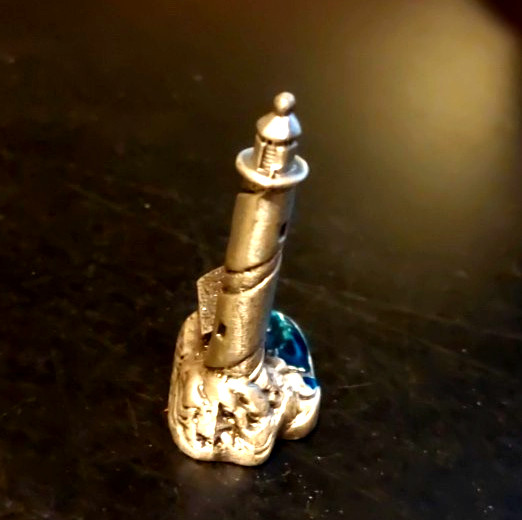 PEWTER FIGURINE LIGHTHOUSE 2″ Tall x 1 1/4″ wide