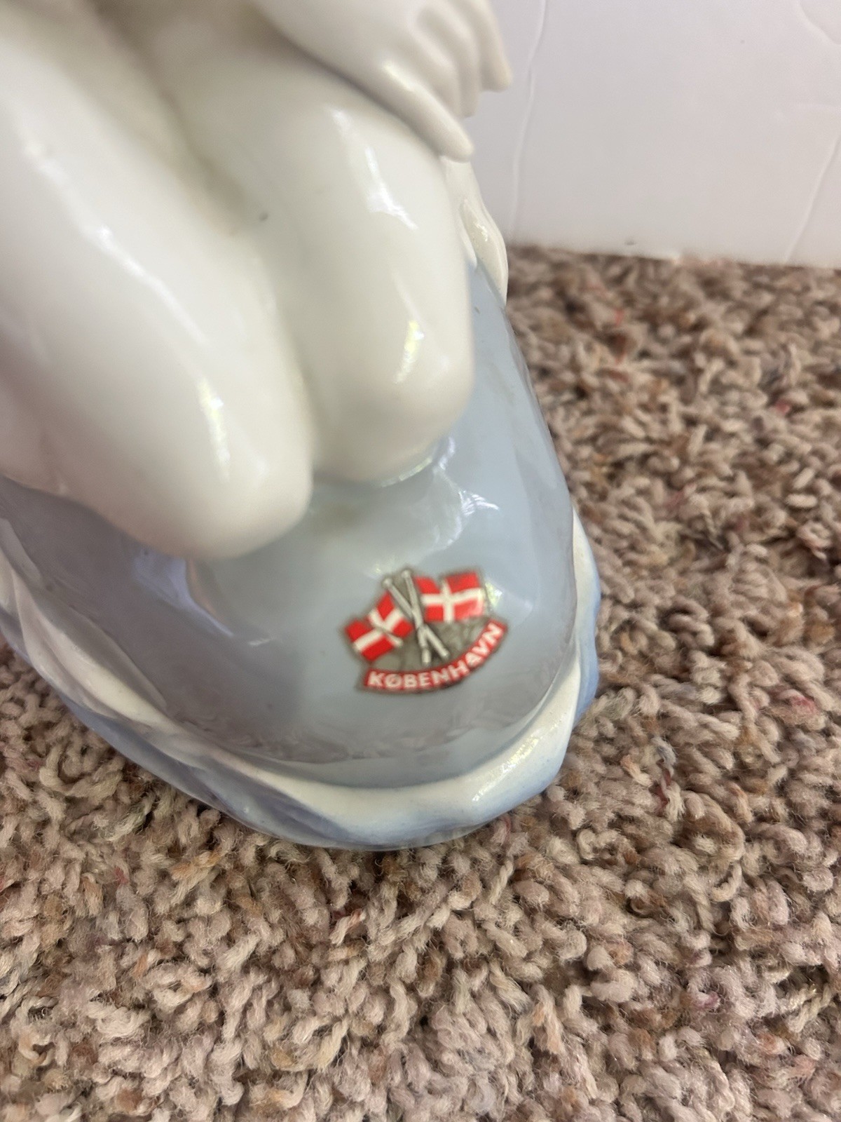 Lladro Style Porcelain Mermaid Figurine label København 9 1/2”