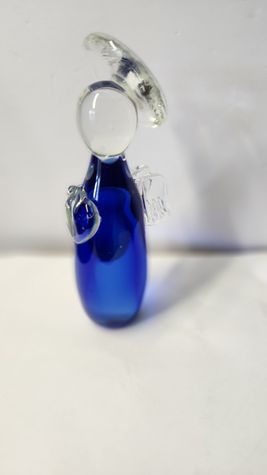 Cobalt Blue Angel/ Murano Figure Estate Find. Hand Blown glass