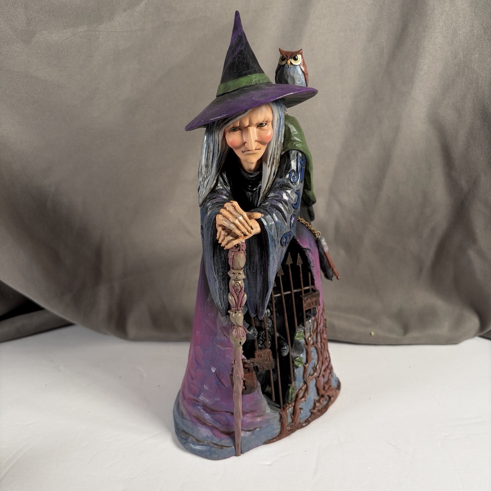 Jim Shore Wickedness Awaits Figure Witch Cat Gate 2013 Heartwood Creek Box