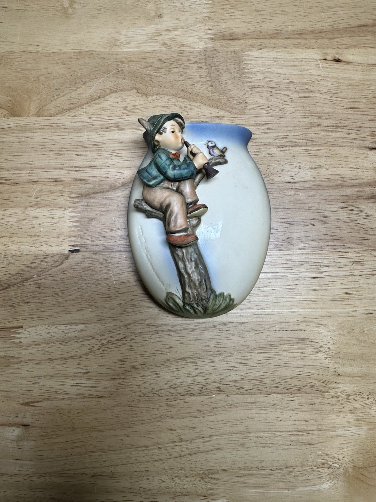 Goebel Hummel Hanging Wall Pocket Vase “Girl & Boy in Tree” #360 A 6” #4