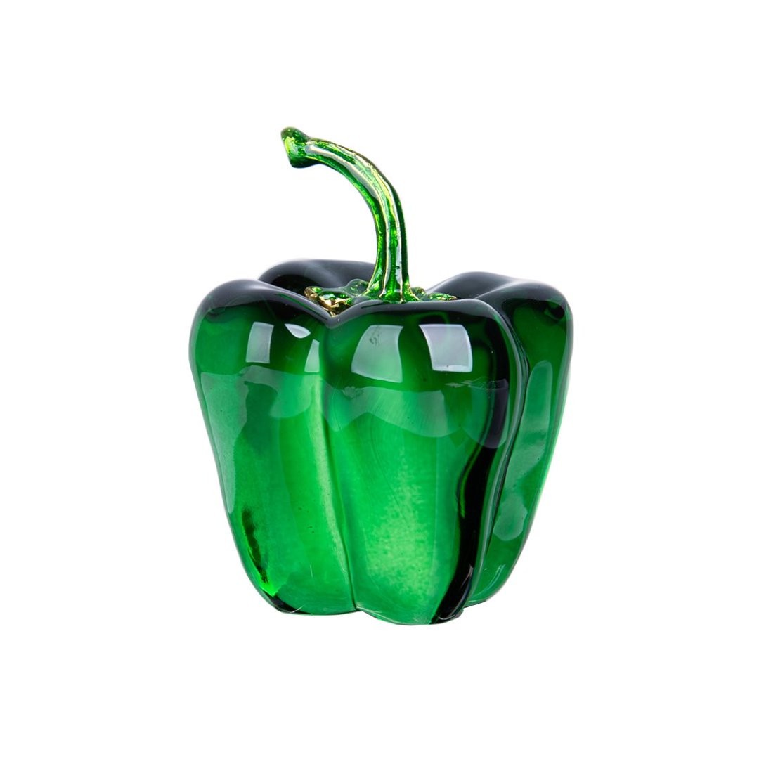 Crystal Capsicum Figurine Collectible Paperweight Glass Chili Ornament Gift