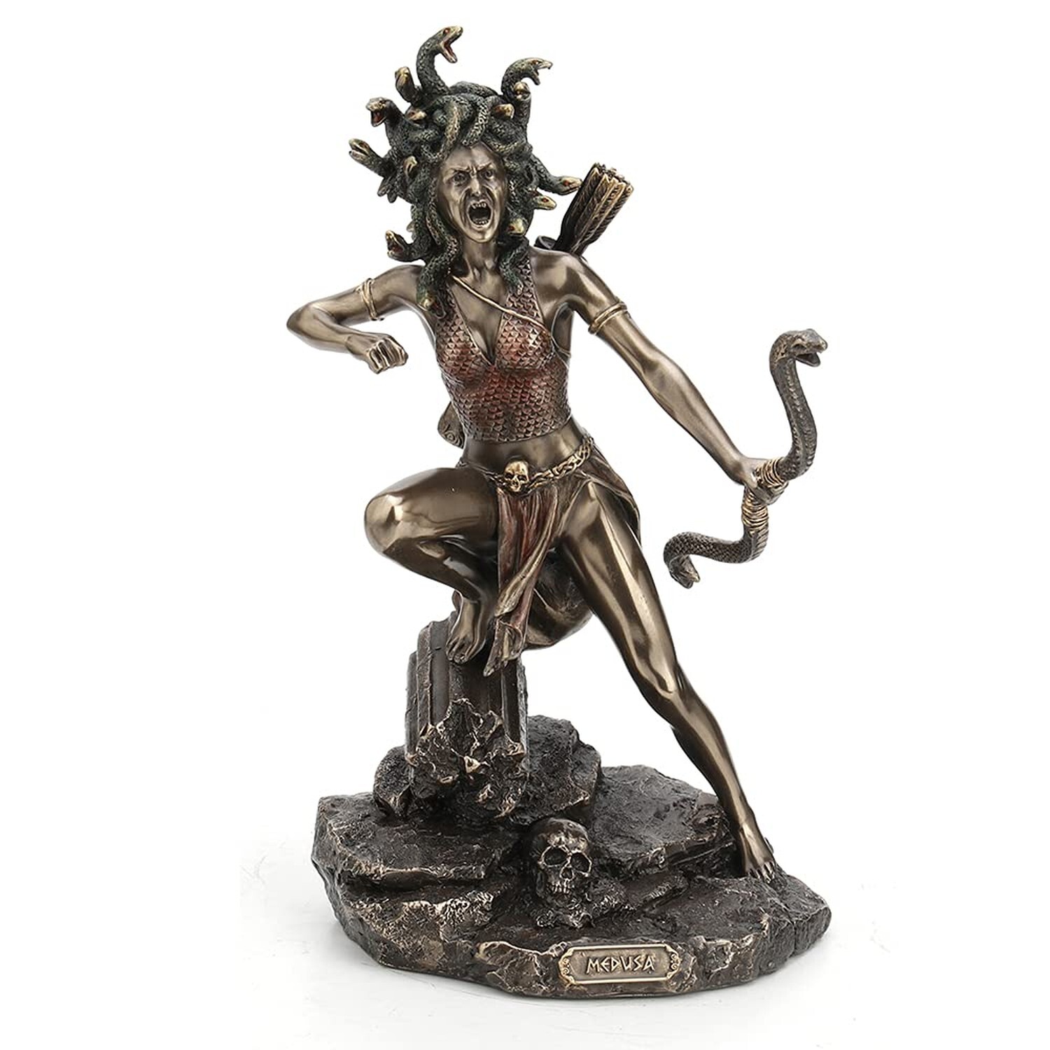 Veronese Design 8 1/2 Inch Tall Bipedal Huntress Medusa Archary Stance Bow an…