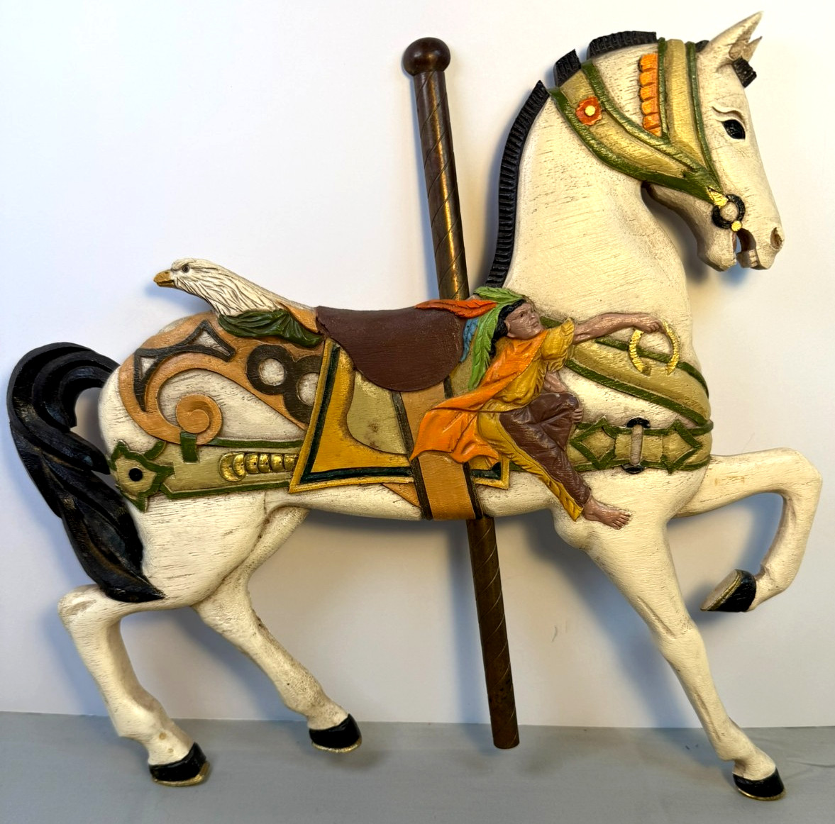 Willitts Designs Wooden Carousel Horse 14 Inch Hand Painted Vintage